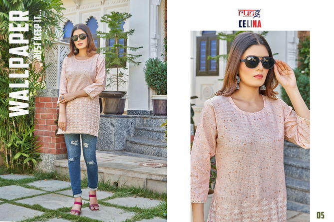 Celina By Rung Short Designer Kurtis Catalog